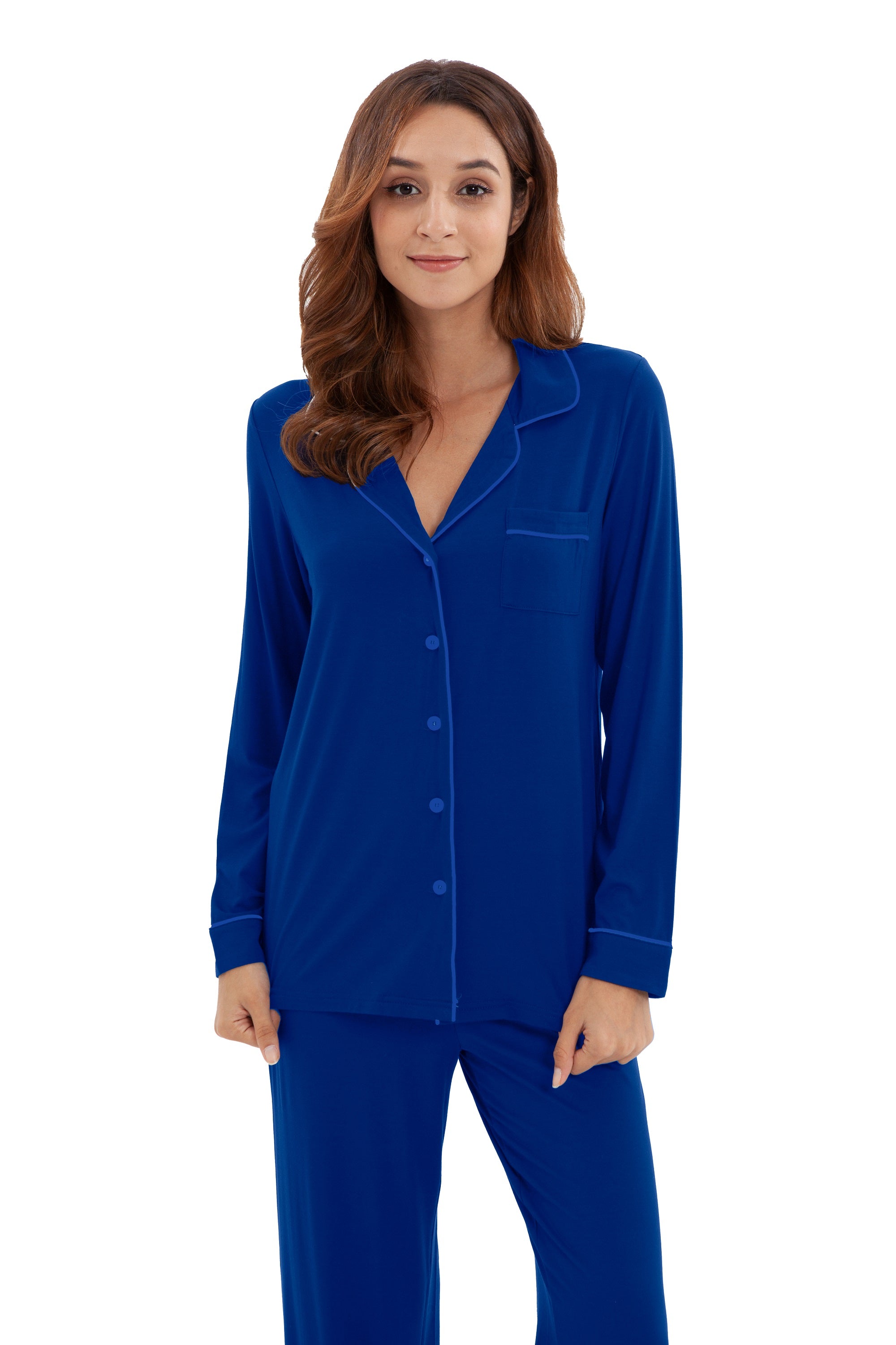 Women's Longsleeve Pajamas Set , - Blue