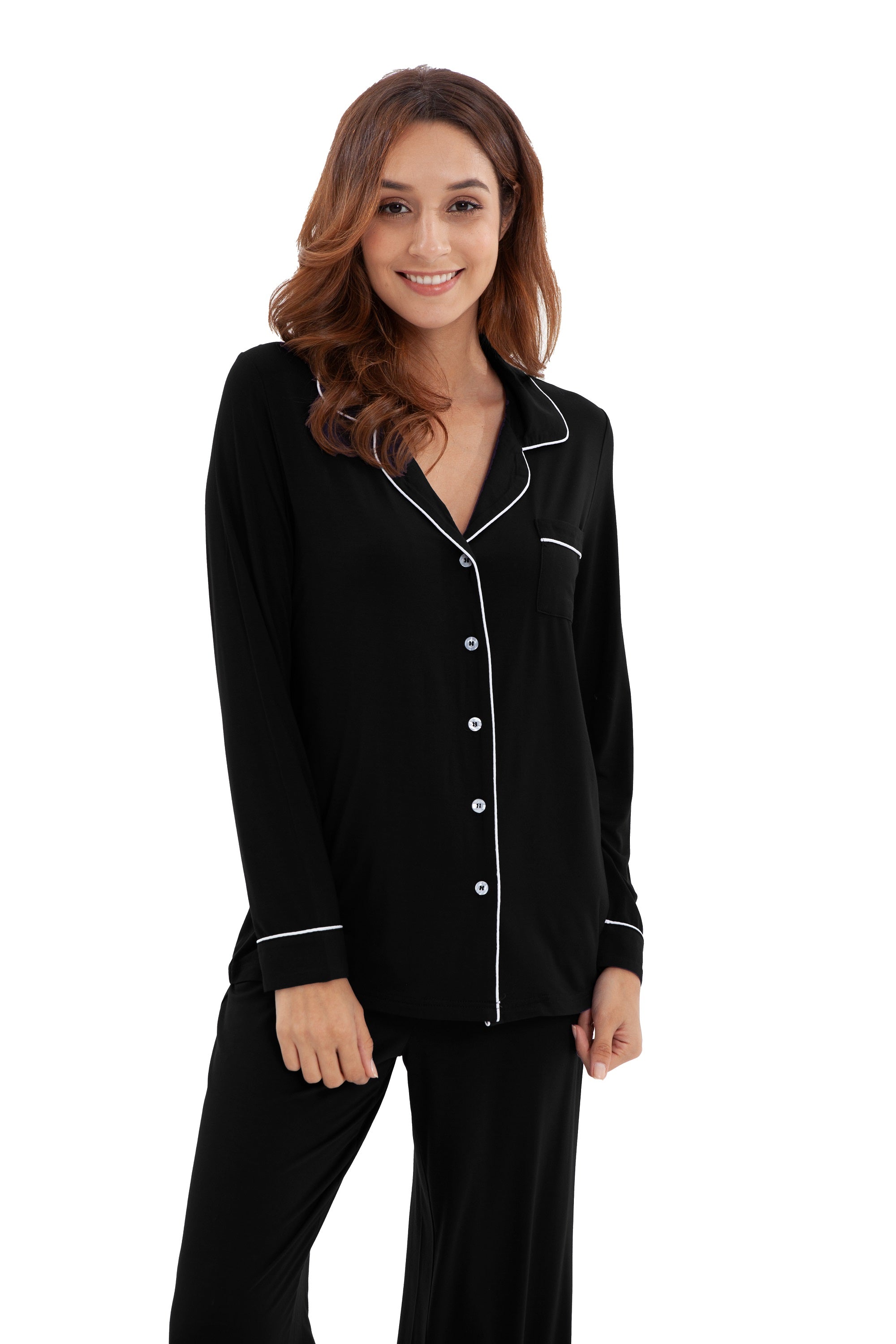 Long sleeve button discount up pajama set